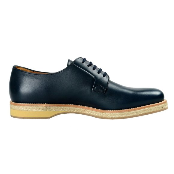 Prada Men's Blue Leather Casual Oxfords Shoes - Picture 4 of 8